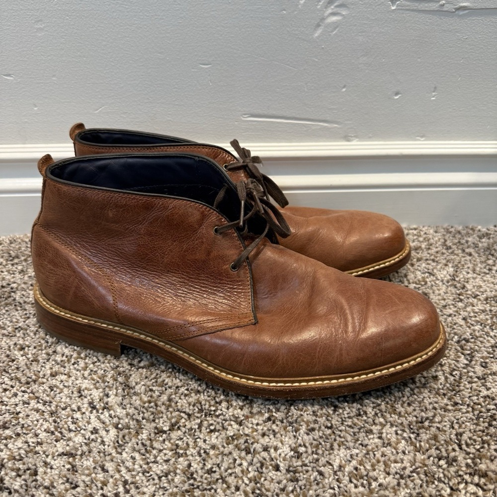 Cole Haan Lace Up Brown Leather Chukka Ankle Boots. Men's 12 M